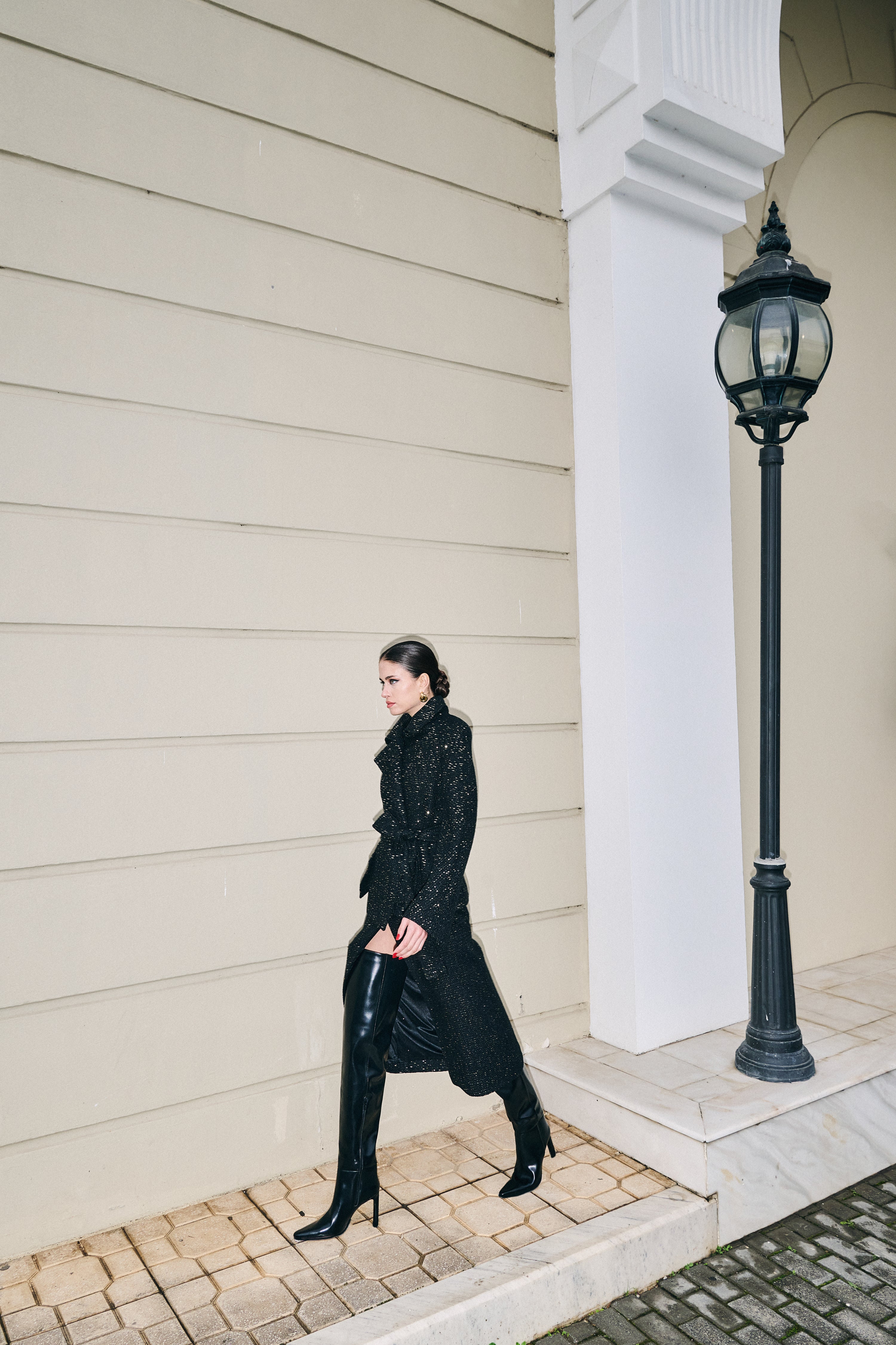 Blazer Coat in Shiny Tweed