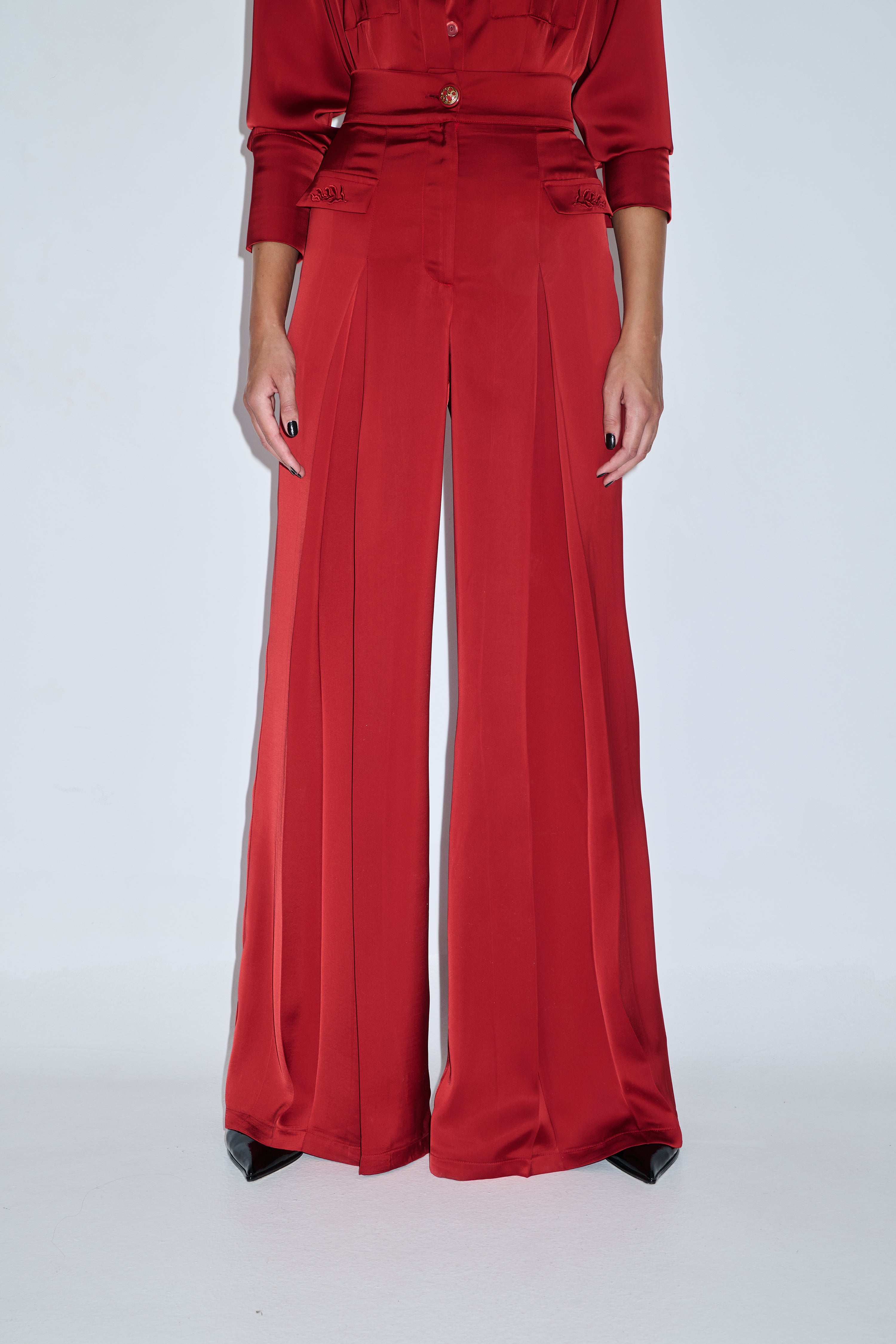 Trousers with embroidery details ALLEGRA