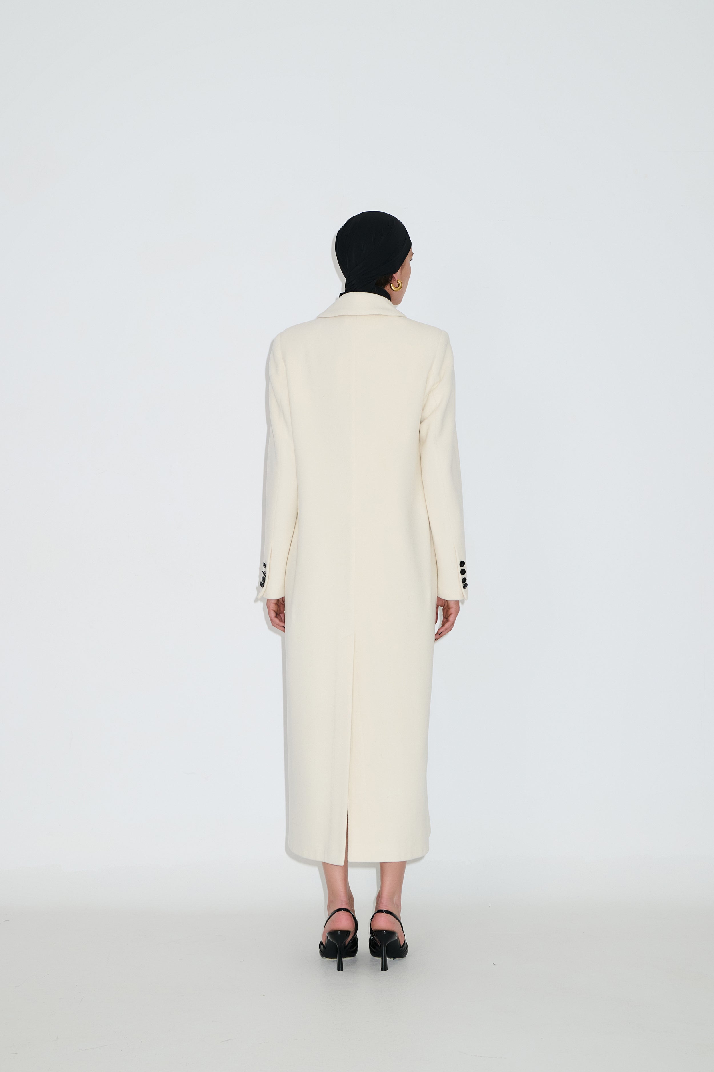 White wool coat GABRIELLA